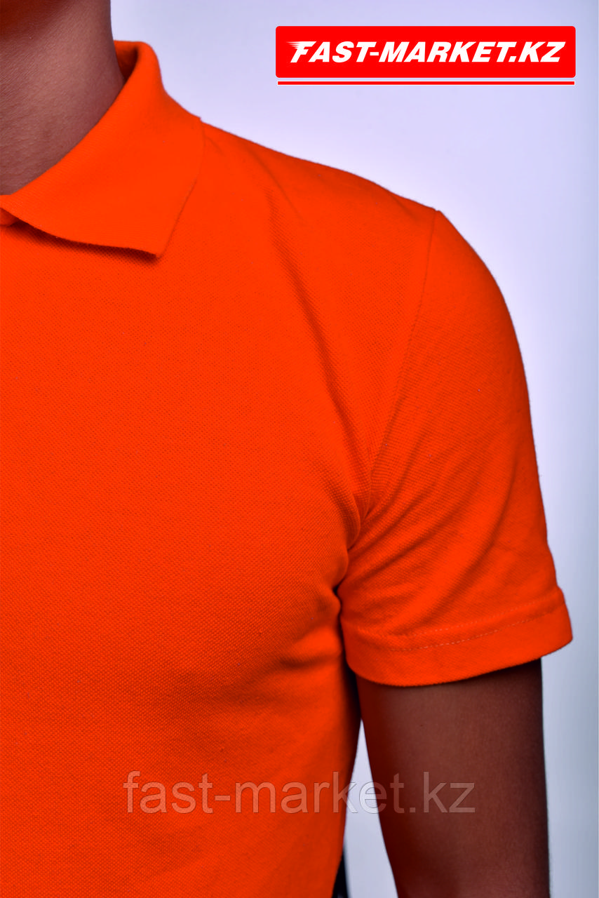 Купить футболку поло оранжевого цвета - фото 4 - id-p81111383