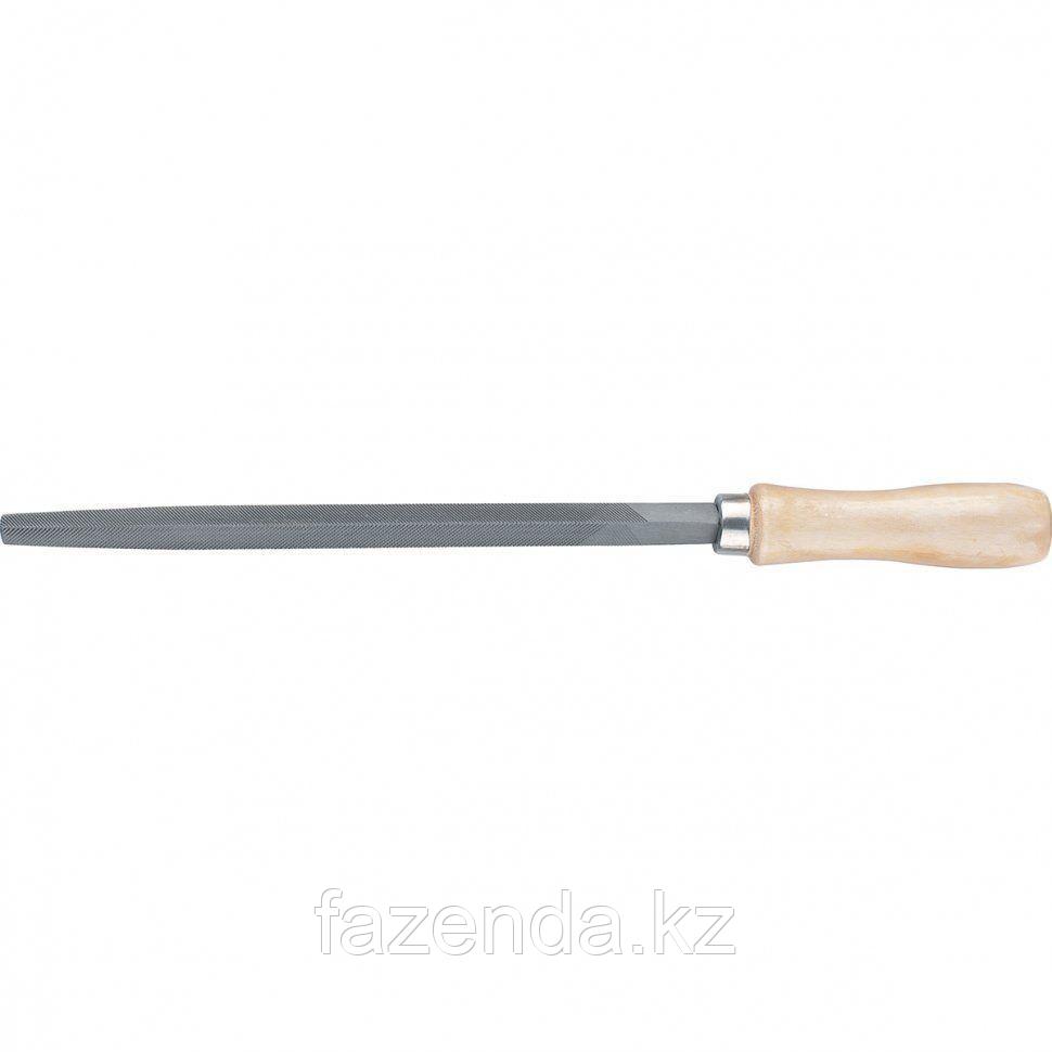 Напильник трехгранный 150 мм деревянная ручка, Сибртех