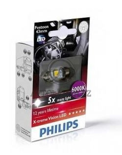 Philips 24944 Led 6000K 24V 1W (38мм) C5W C10W Festoon