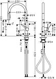 Talis M54  Кухонный смеситель, однорычажный, 210, с вытяжным душем, 2jet, фото 7