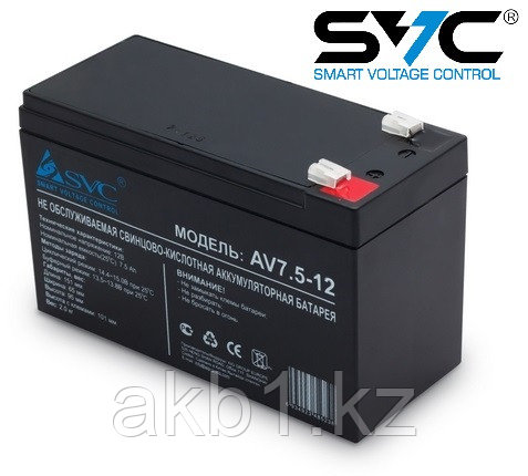 Аккумуляторная батарея SVC AV-7.5-12 12В 7.5 Ач - фото 1 - id-p81117037