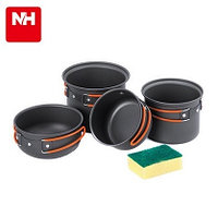 Набор посуды NH Four-piece hiking Camping Cookware (carbon)