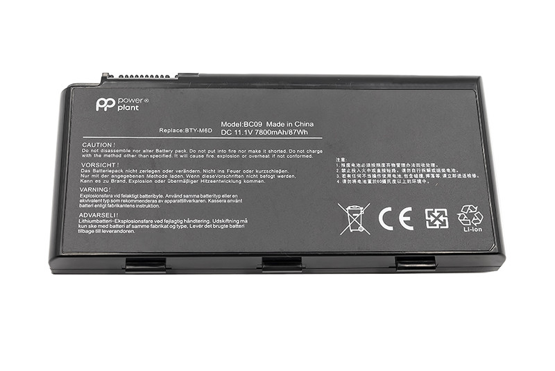 Аккумулятор PowerPlant для ноутбуков MSI GX660 Series (BTY-M6D, MIX780LP) 11.1V 7800mAh