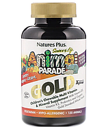 Nature's Plus, Парад зверей Gold от Source of Life, мультивитаминная жевательная добавка для детей с минералам, фото 3