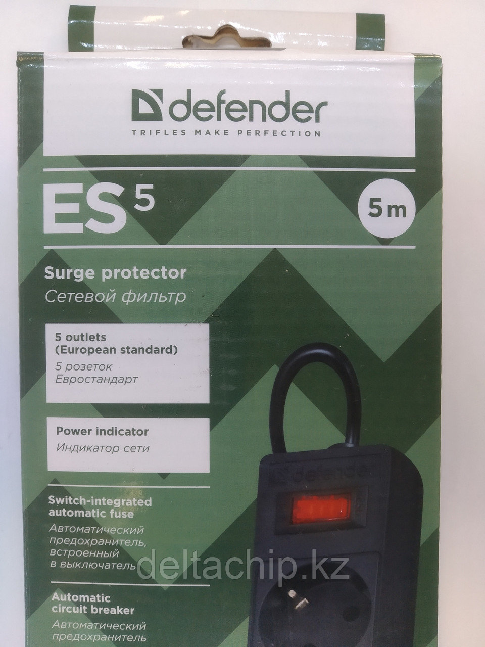 Фильтр сетевой Defender  шнур   5м