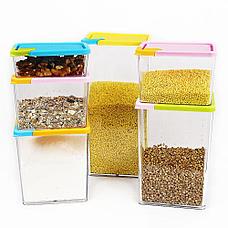 Набор контейнеров для сыпучих продуктов 6 шт, фото 2