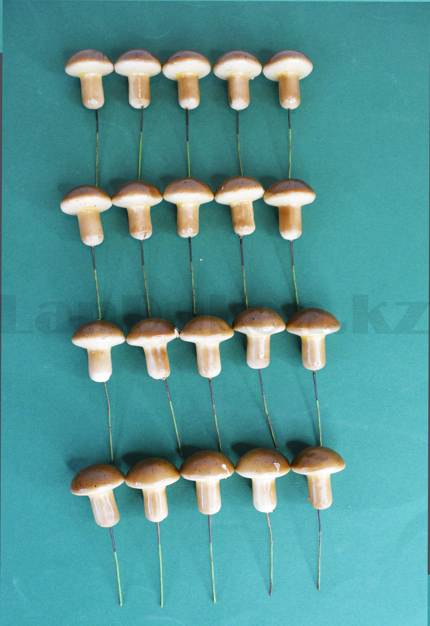 Искусственные грибы дубовик с коричневой шляпкой муляж маленький 20 шт - фото 9 - id-p81166570