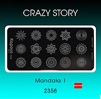 Пластина для стемпинга Crazy story Mandala