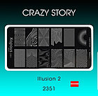 Пластина для стемпинга Crazy story Illusion, фото 2