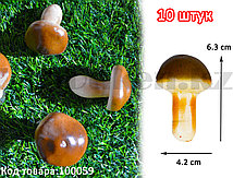 Искусственные грибы дубовик с коричневой шляпкой муляж 10 шт
