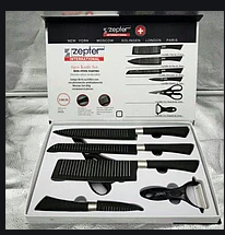 Черный набор кухонных ножей Zepter