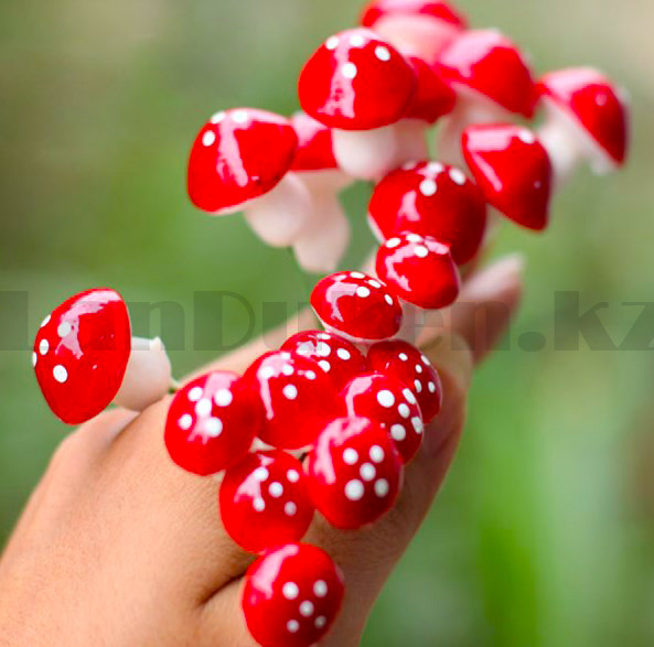 Искусственные грибы мухоморы красные муляж маленькие 100 шт - фото 3 - id-p81129757
