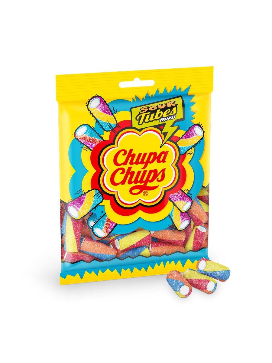 Мармелад Chupa-Chups кислые мини трубочки, 150 г(12 шт в упаковке ...
