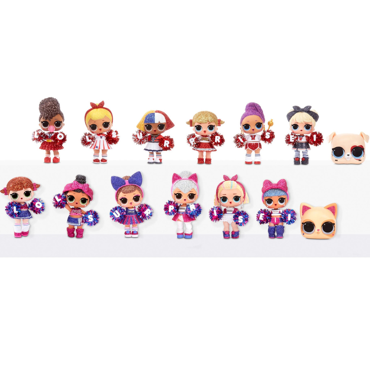 LOL Surprise! Блестящие куклы All-Star BB Sports Series 2 Cheer Team с 8 сюрпризами