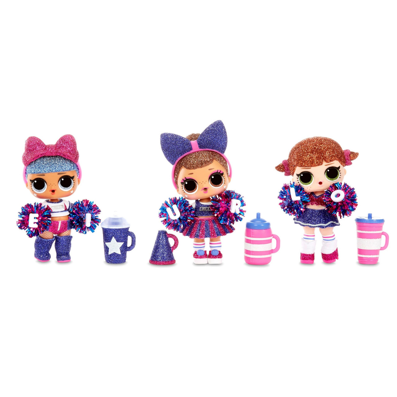 LOL Surprise! Блестящие куклы All-Star BB Sports Series 2 Cheer Team с 8 сюрпризами