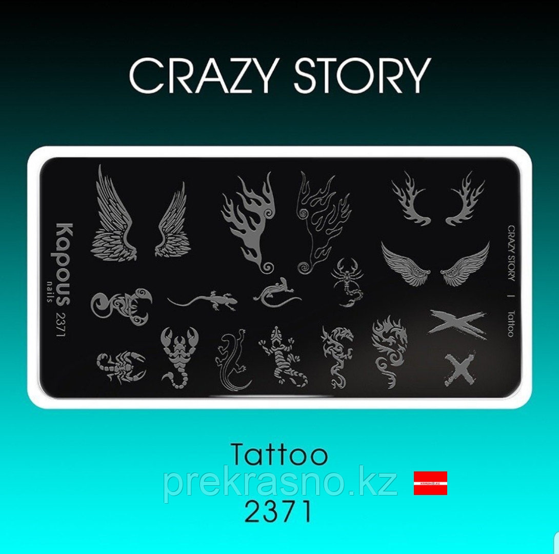 Пластина для стемпинга Crazy story Tattoo