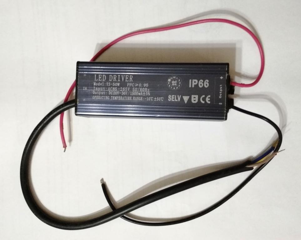 Драйвер для LED прожектора 1500 мА 50W IP66 - фото 2 - id-p42851088