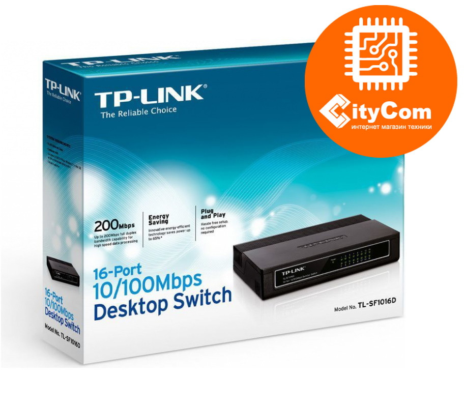 Настольный коммутатор - Switch TP-link TL-SF1016D <16-port10/100Mbit,Desktop Switch, Арт.1396 - фото 1 - id-p81172975