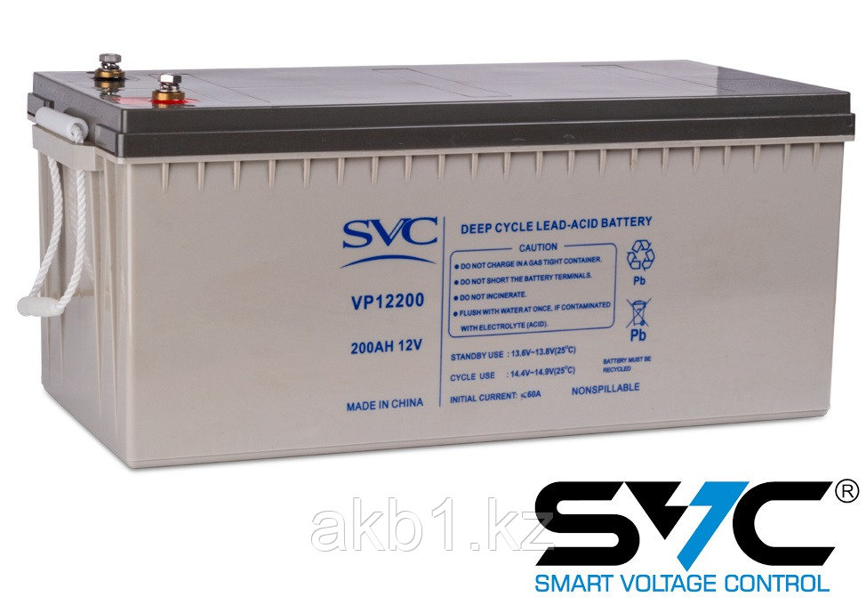 Аккумуляторная батарея SVC VP12200 12В 200 Ач - фото 1 - id-p81252538