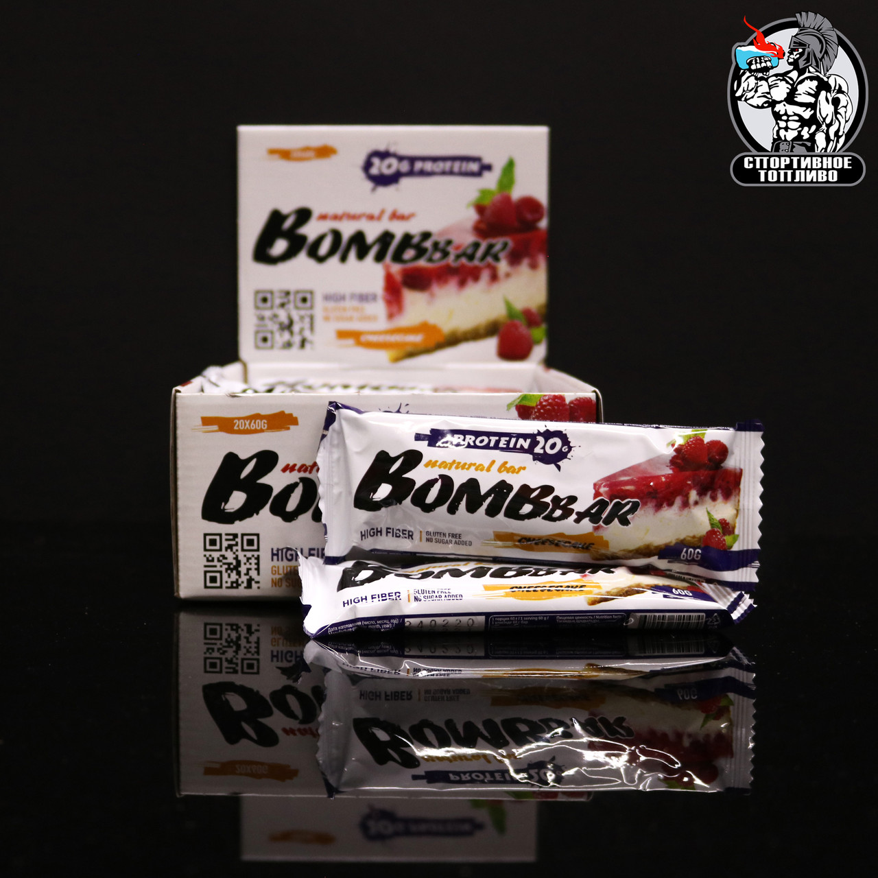 BomBBar - Белковый батончик 1шт/60гр Малиновый чизкейк