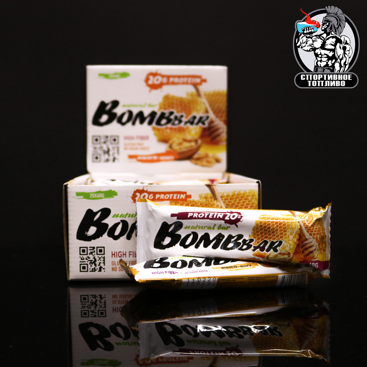 BomBBar - Белковый батончик 1шт/60гр Грецкий орех с мёдом - фото 1 - id-p50127065