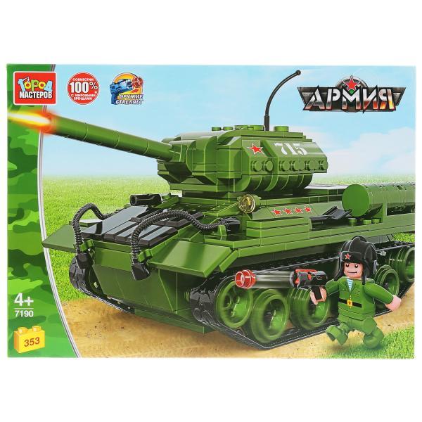 GM. Конструктор Город Мастеров «Армия: Танк Т-34, с фигуркой» 353 деталей