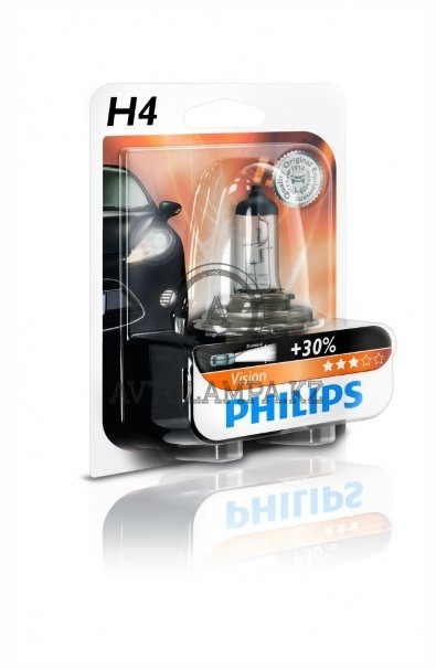 12342PRB1 H4 12V 55/60W Philips Premium Vision  Штатная галогенная лампа, фото 1