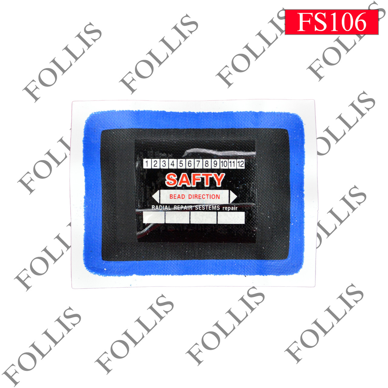 SR-10 (56x77mm) 1 ply,blue vulcanizing gum white backing