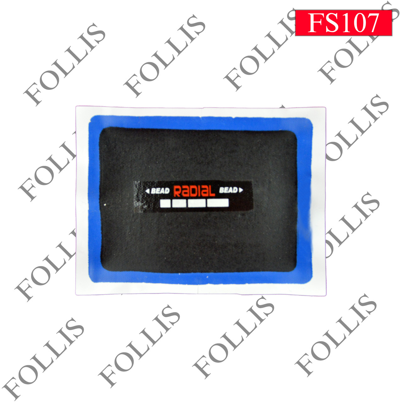 SR-12 (70x120mm) 1 ply,blue vulcanizing gum white backing