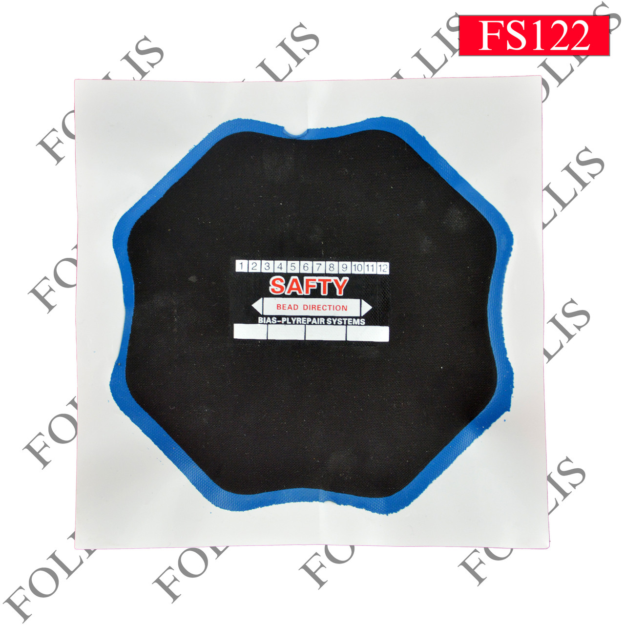 TX-03 (147x147mm) cross 2 ply,blue vulcanizing gum white backing