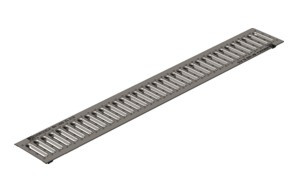 Решетка водоприемная Gidrolica Standart РВ -10.13,6.50 - штампованная стальная оцинкованная, (длина 1 м)