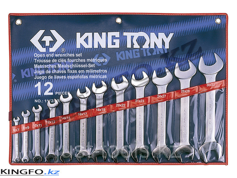 Набор рожковых ключей 12 пр KING TONY 1112MR