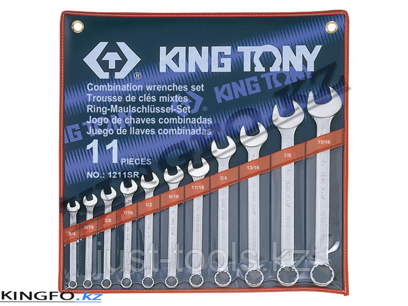 Набор дюймовых ключей 11 пр. KING TONY 1211SR