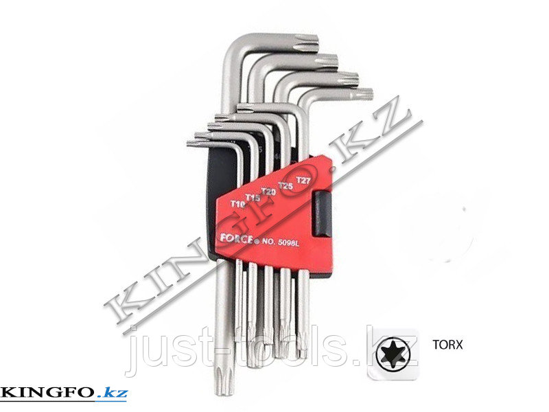 Набор Г-образных ключей TORX, T10-T50, 9 пр. FORCE 5098L