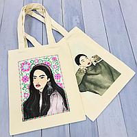 Сумки шоперы с принтом