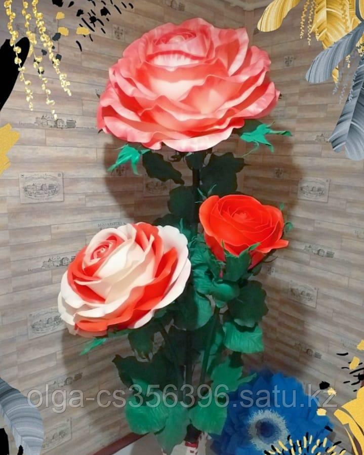 Большие Цветы. Стойка из трех роз. Creativ 1216
