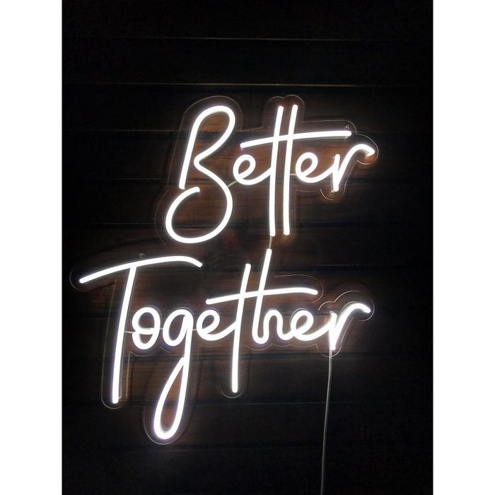 Неоновая вывеска "Better together", 66 х 62.8 см