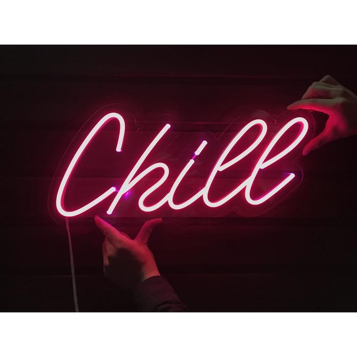 Неоновая вывеска "Chill", 47 х 19.6 см