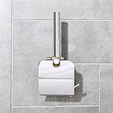 Держатель для туалетной бумаги с держателем для рулона 28,5×11,9×9 см, нержавеющая сталь, фото 2