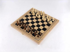 Шахматы, шашки, нарды деревянные 3в1 (29х29см)