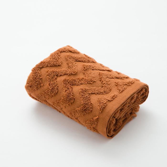 Полотенце махровое LoveLife "Zig-Zag" 70*130 см, цв. корица,100% хл, 360 гр/м2