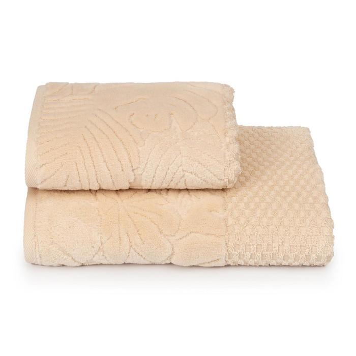 Полотенце махровое Tropical mood ПЦС-2601-4474 цв.11-0907 50х90, ваниль, хл100%, 460г/м2
