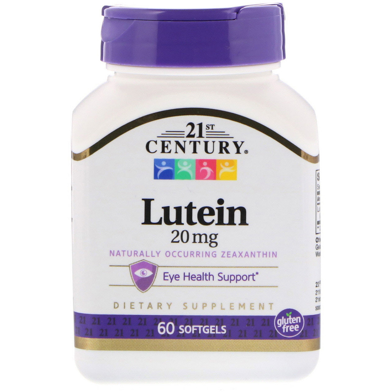 Лютеин, 20 мг, 60 капсул, 21st century