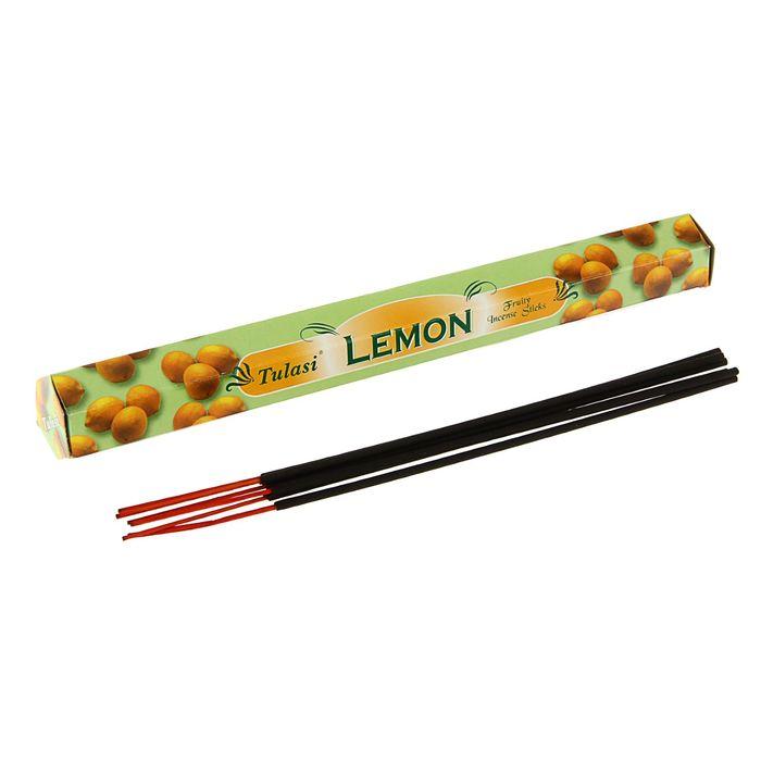 Благовония Sarathi "Lemon. Лимон", 20 палочек в упаковке, шестигранник