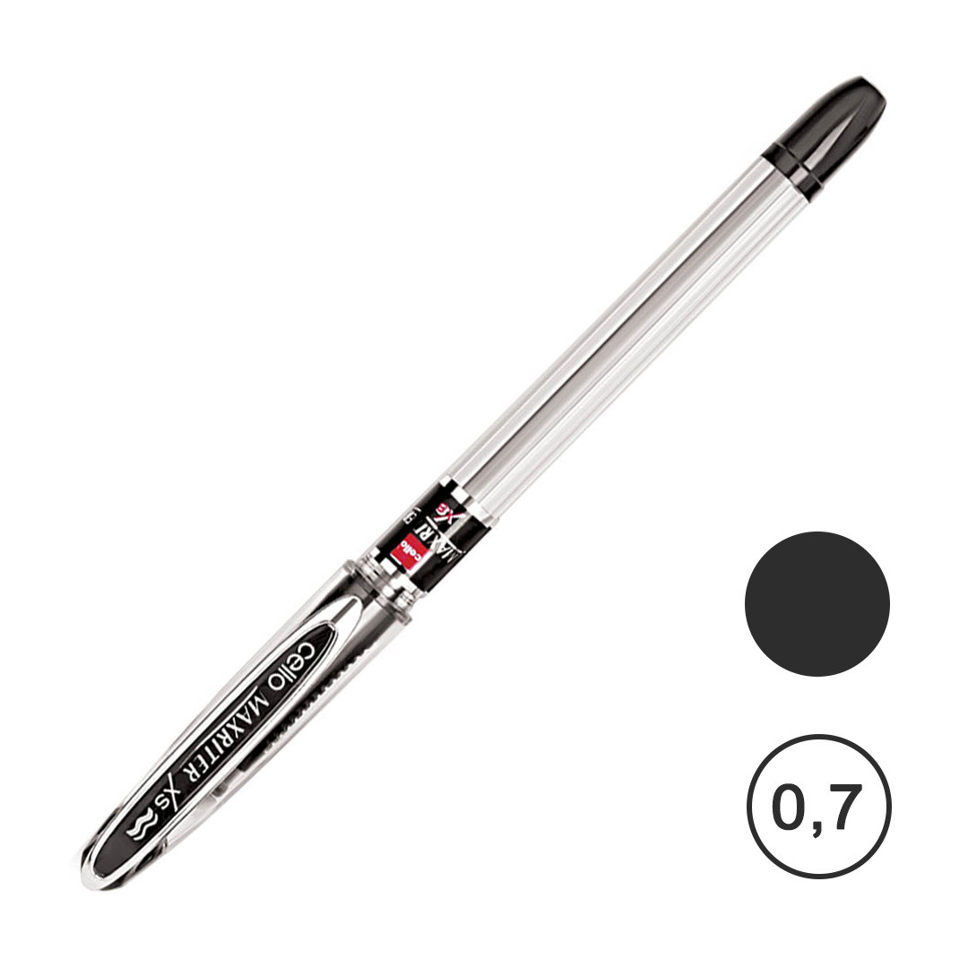 Ручка шариковая Cello Maxriter XS 0.7мм оригинал черная - фото 1 - id-p81255844