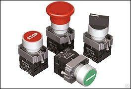 Кнопка с LED подсветкой, синяя, 24V AC/DC, 1NO, мет. MTB2-BW3661