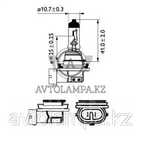 PHILIPS H8 12360 White Vision 12V 35W Штатная галогеновая лампа - фото 2 - id-p80433470