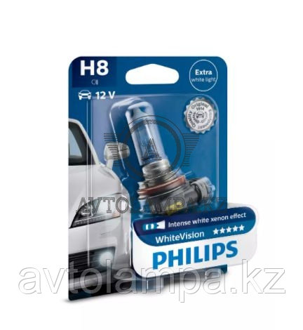 PHILIPS H8 12360 White Vision 12V 35W  Штатная галогеновая лампа