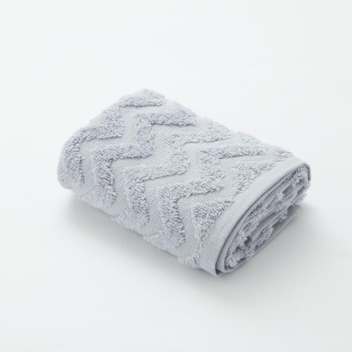 Полотенце махровое LoveLife "Zig-Zag" 50*90 см, цв. пыльно-лавандовый,100% хл, 360 гр/м2