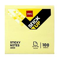Бумага для заметок самокл. 76*76 Deli A00353 желтая